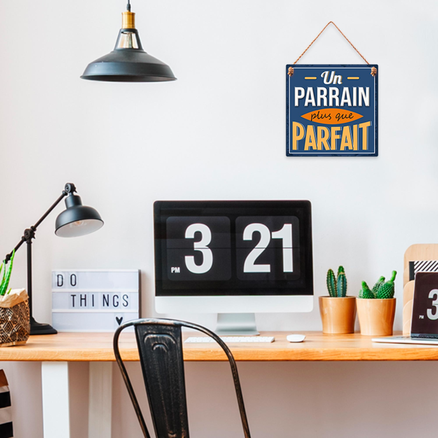 PLAQUE BOIS PARRAIN
