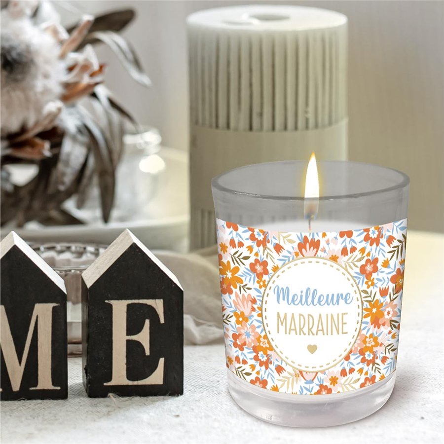 BOUGIE VERRE "MARRAINE"