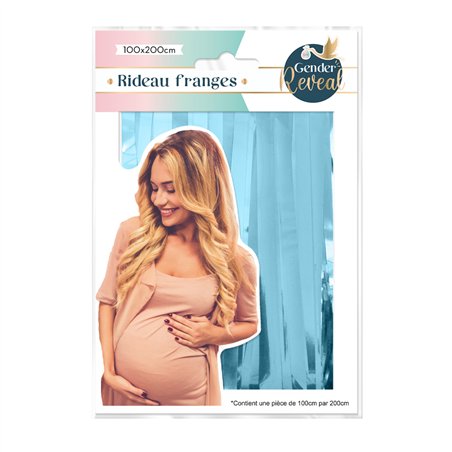 RIDEAU FRANGES GENDER REVEAL BLEU