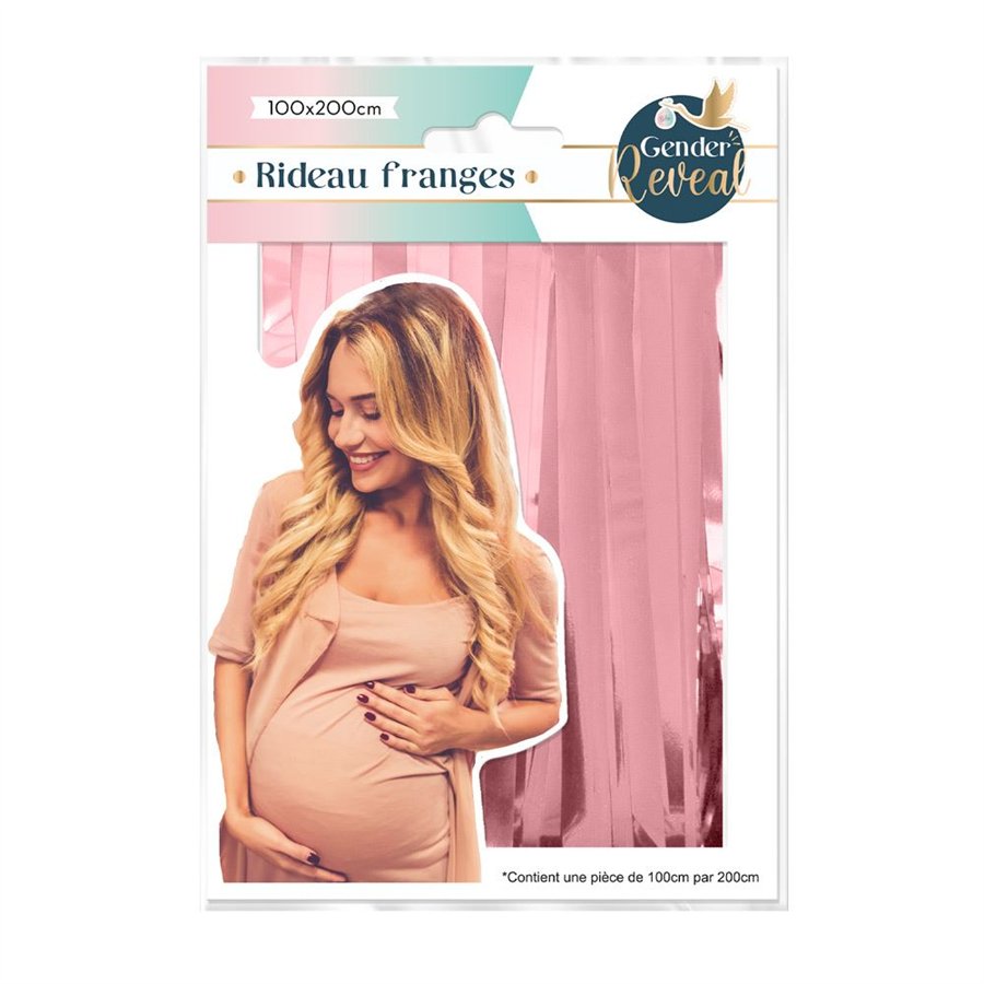 RIDEAU FRANGES GENDER REVEAL ROSE