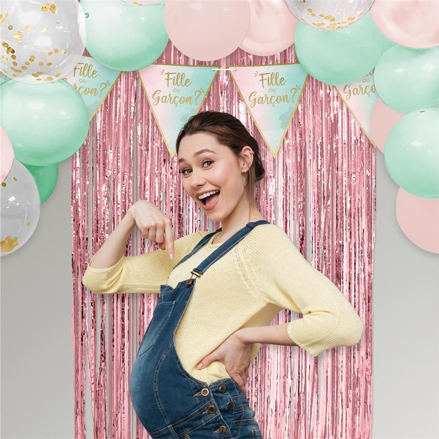 RIDEAU FRANGES GENDER REVEAL ROSE