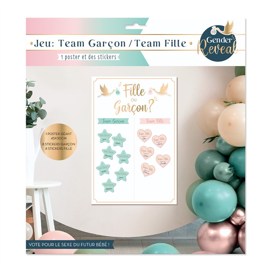 JEU TEAM GARCON FILLE GENDER REVEAL