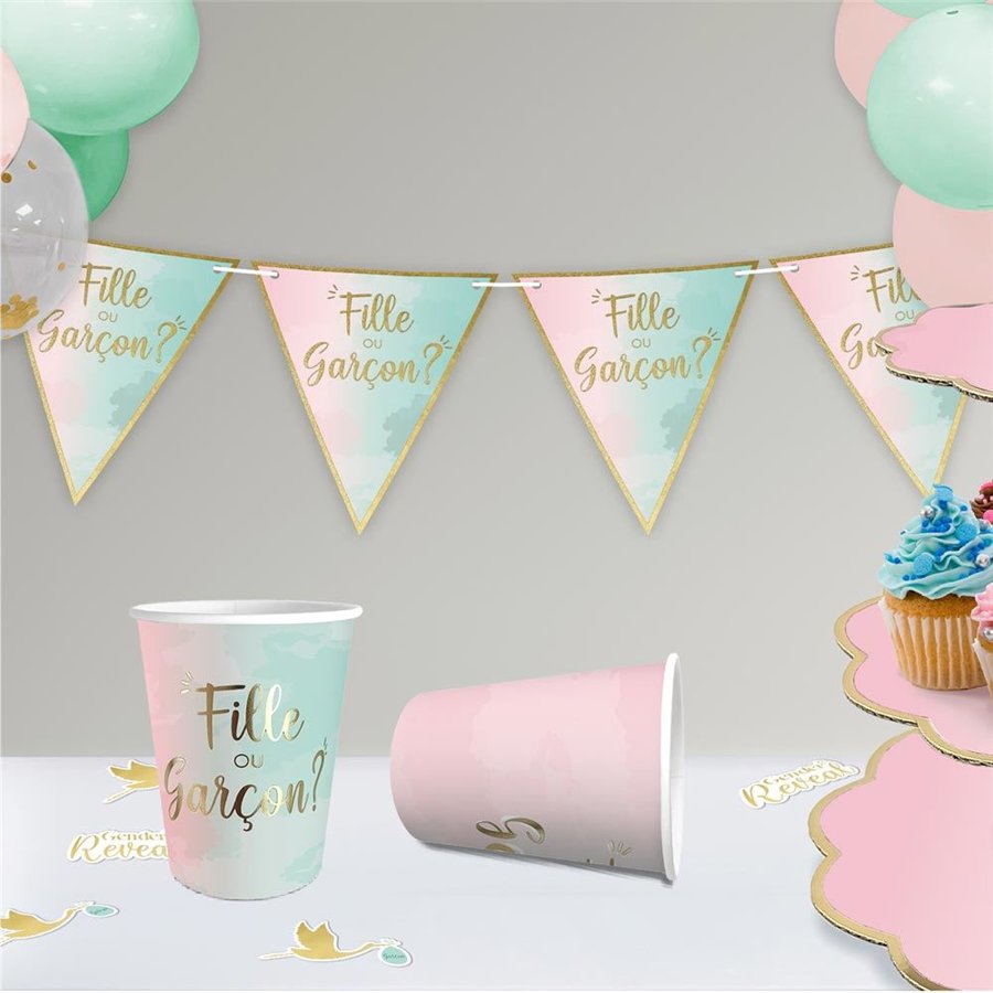 PACK 6 GOBELETS GENDER REVEAL