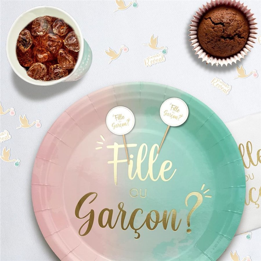 DUO DECO DE TABLE GENDER REVEAL