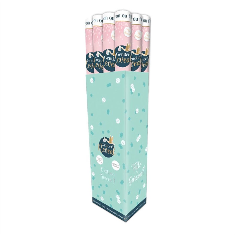 CANON CONFETTIS GEANT GENDER REVEAL GARCON