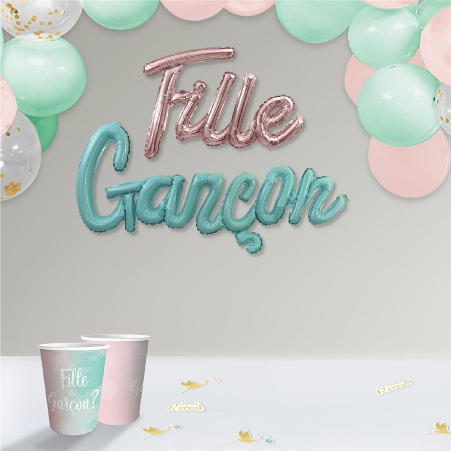 GUIRLANDE MOTS GONFLABLES GENDER REVEAL