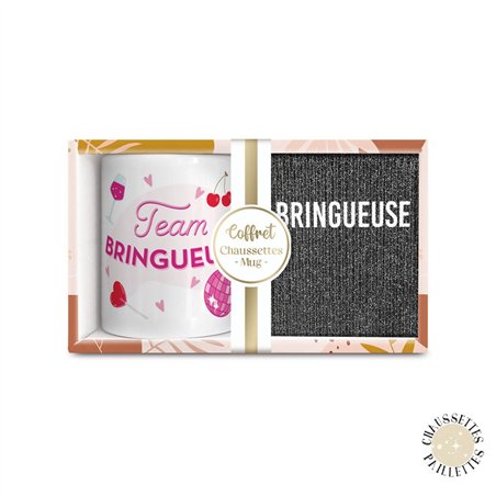 COFFRET MUG CHAUSSETTES PAILLETTES BRINGUEUSE
