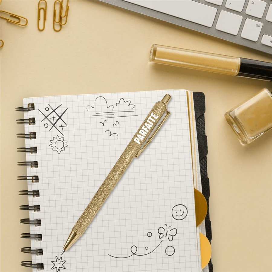 STYLO A PAILLETTES DORE PARFAITE 