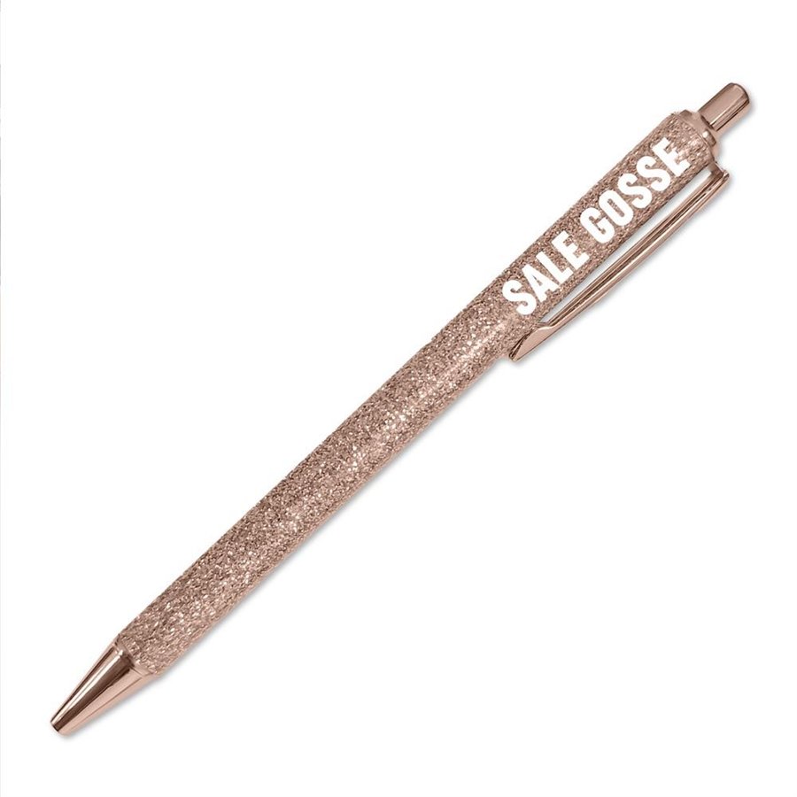 STYLO A PAILLETTES ROSE GOLD SALE GOSSE 