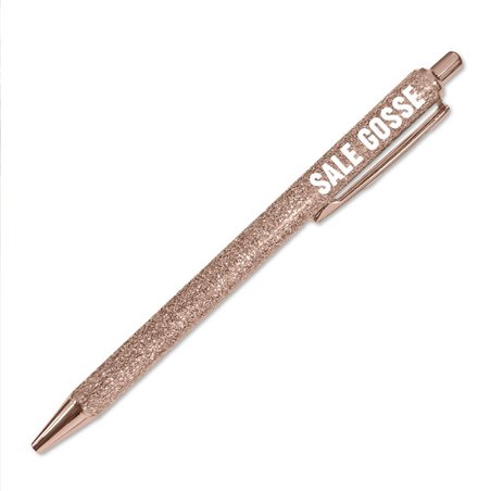 STYLO A PAILLETTES ROSE GOLD SALE GOSSE 