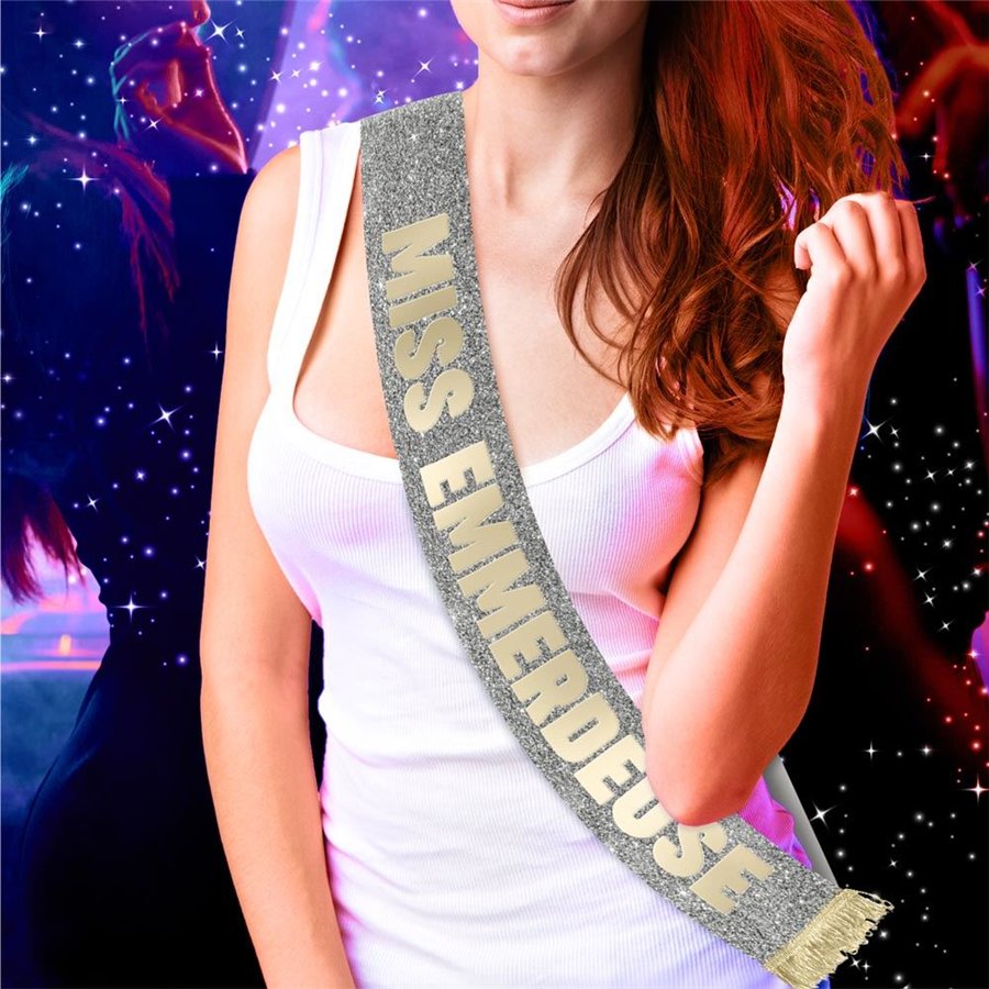 ECHARPE MISS DORE A PAILLETTES MISS EMMERDEUSE 