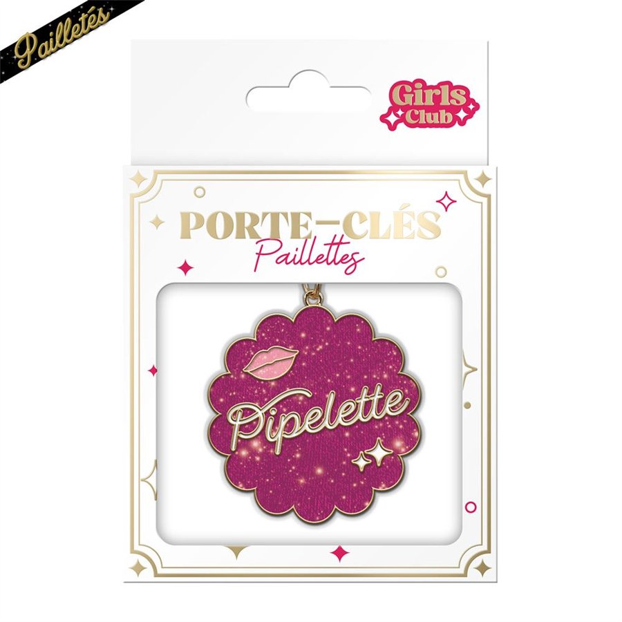 PORTE CLES PAILLETTES PIPELETTE