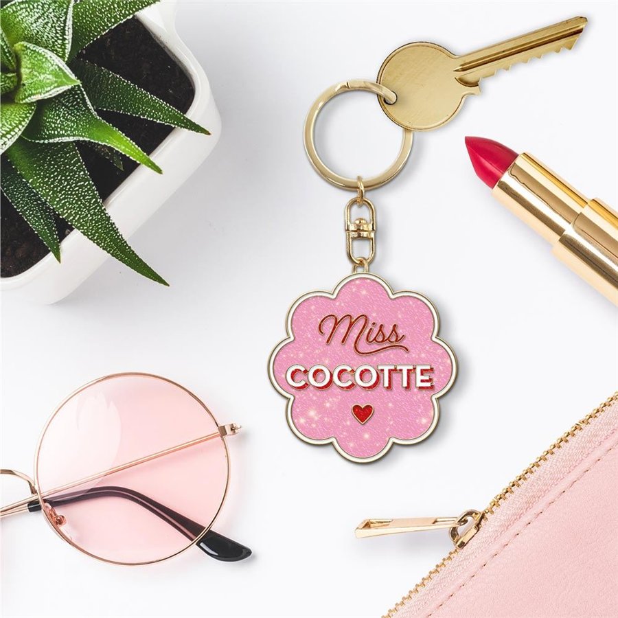 PORTE CLES PAILLETTES COCOTTE