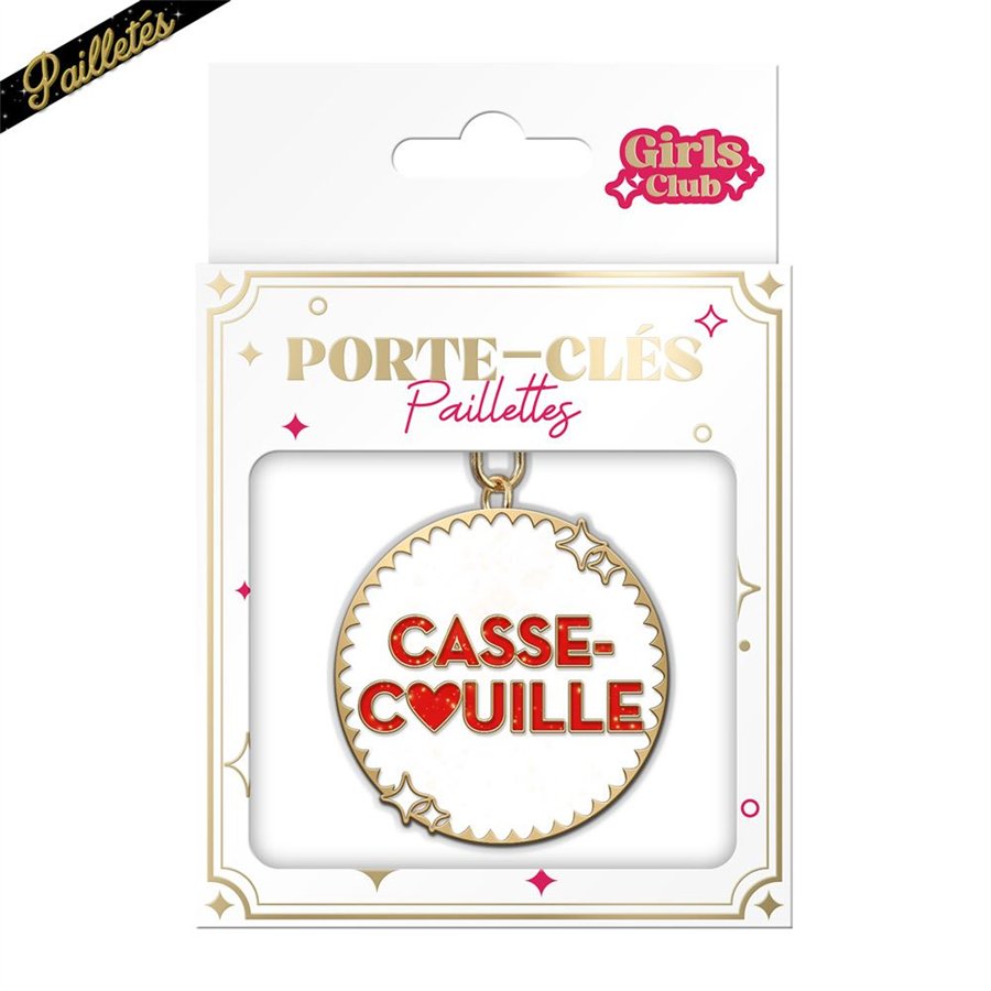 PORTE CLES PAILLETTES CASSE COUILLE 