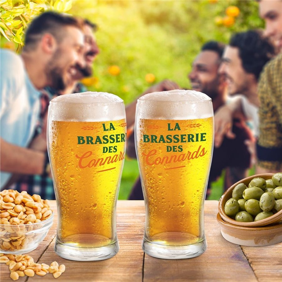 COFFRET VERRE A BIERE HUMO BRASSERIE DES CONNARDS