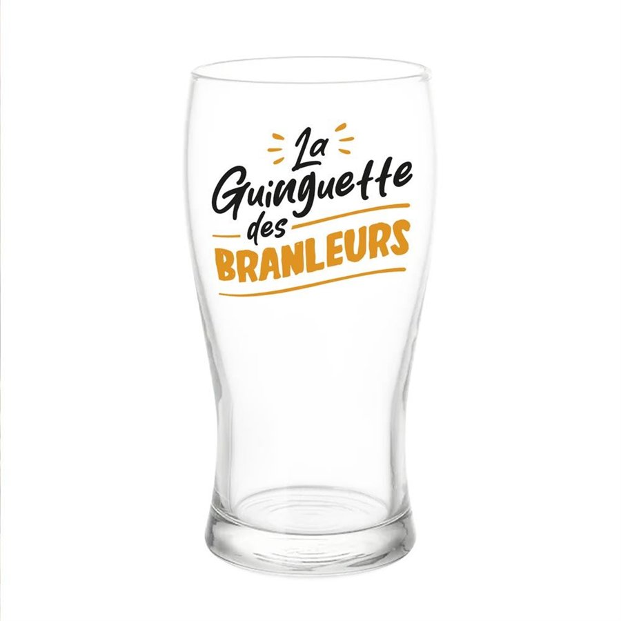 COFFRET VERRE A BIERE HUMO GUINGUETTE DES BRANLEURS