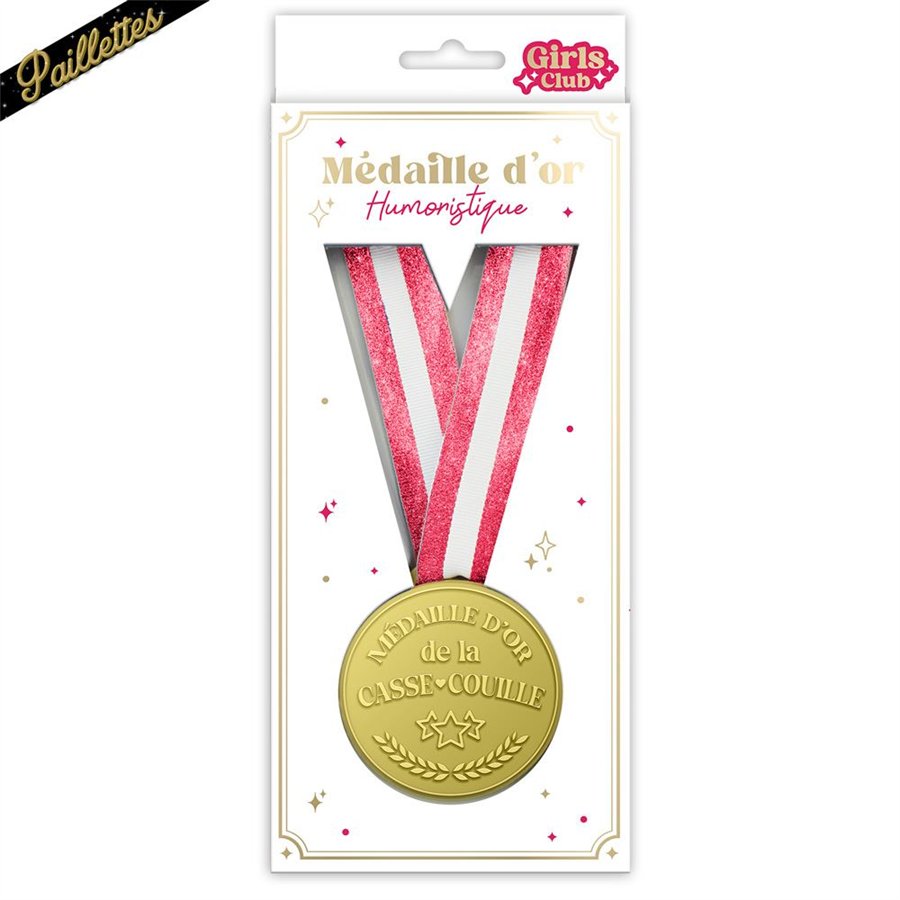 MEDAILLE D OR HUMORISTIQUE CASSE-COUILLE