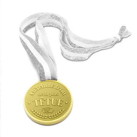 MEDAILLE D OR HUMORISTIQUE TETUE