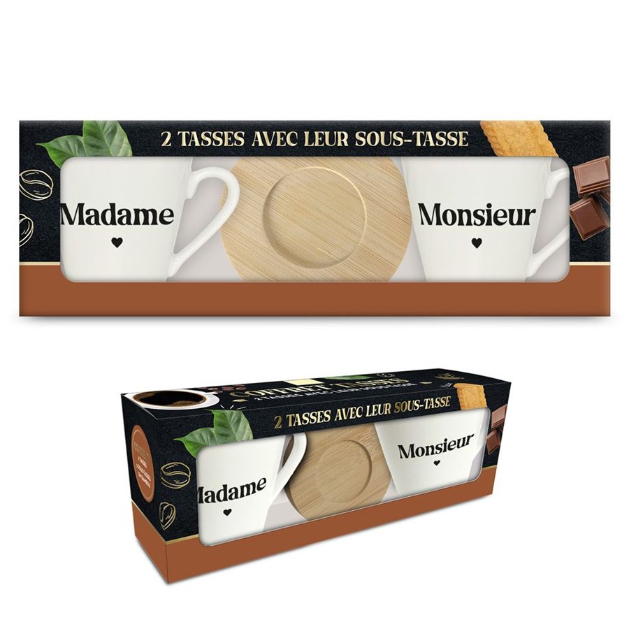 COFFRET TASSE CAFE DUO MR MME