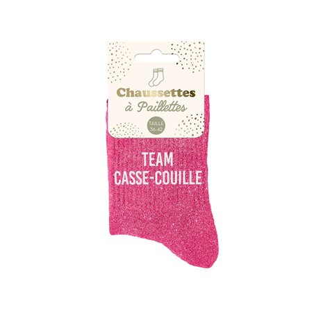 CHAUSSETTES PAILLETTES TEAM CASSE-COUILLE
