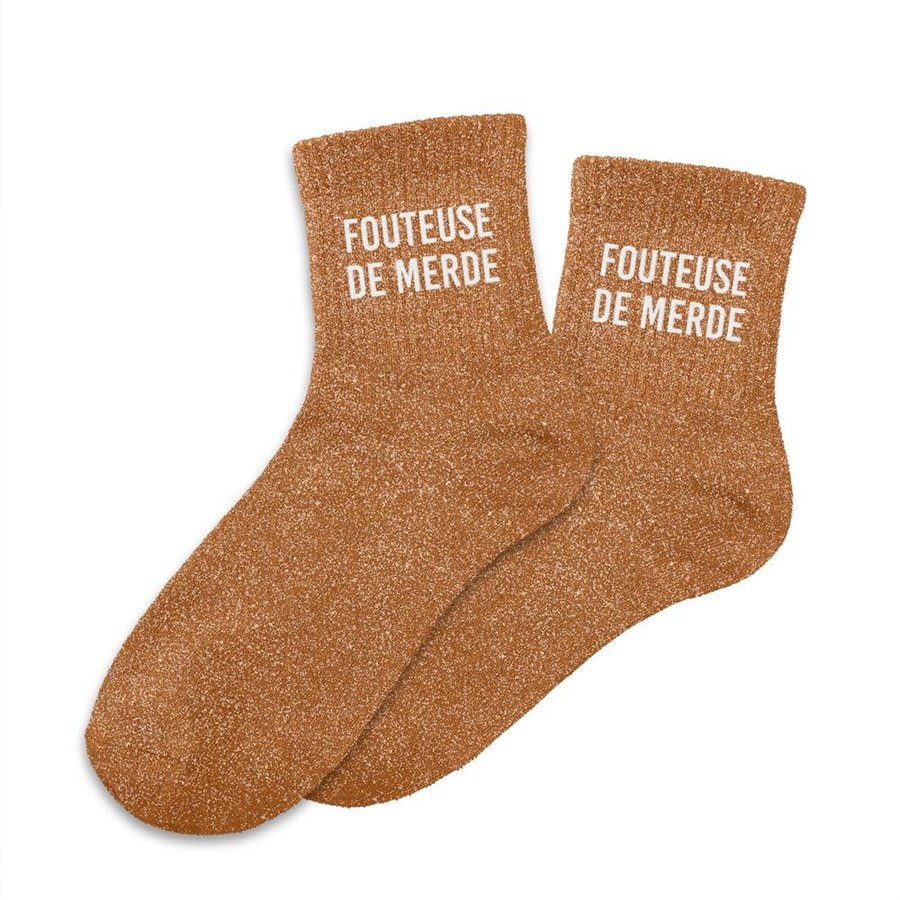 CHAUSSETTES PAILLETTES FOUTEUSE DE MERDE
