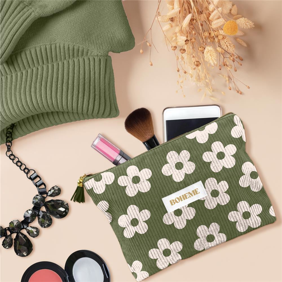 POCHETTE VELOURS COTELE MOTIFS BOHEME