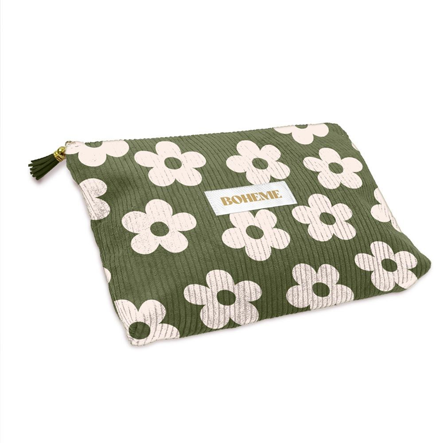 POCHETTE VELOURS COTELE MOTIFS BOHEME