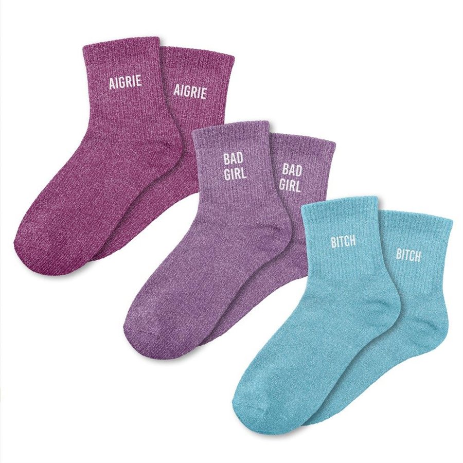 COFFRET TRIO CHAUSSETTES PAILLETTES AIGRIE
