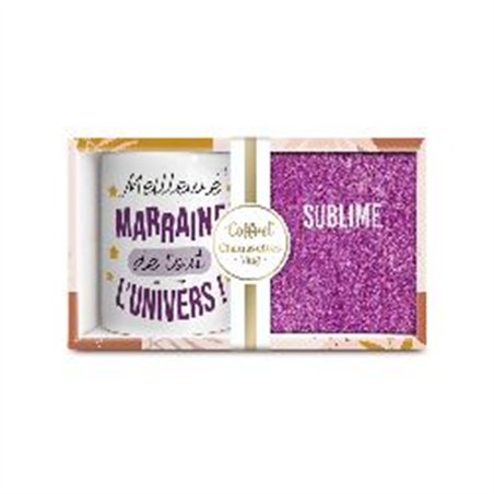 COFFRET MUG CHAUSSETTES PAILLETTES AFFECTIF SUBLIME
