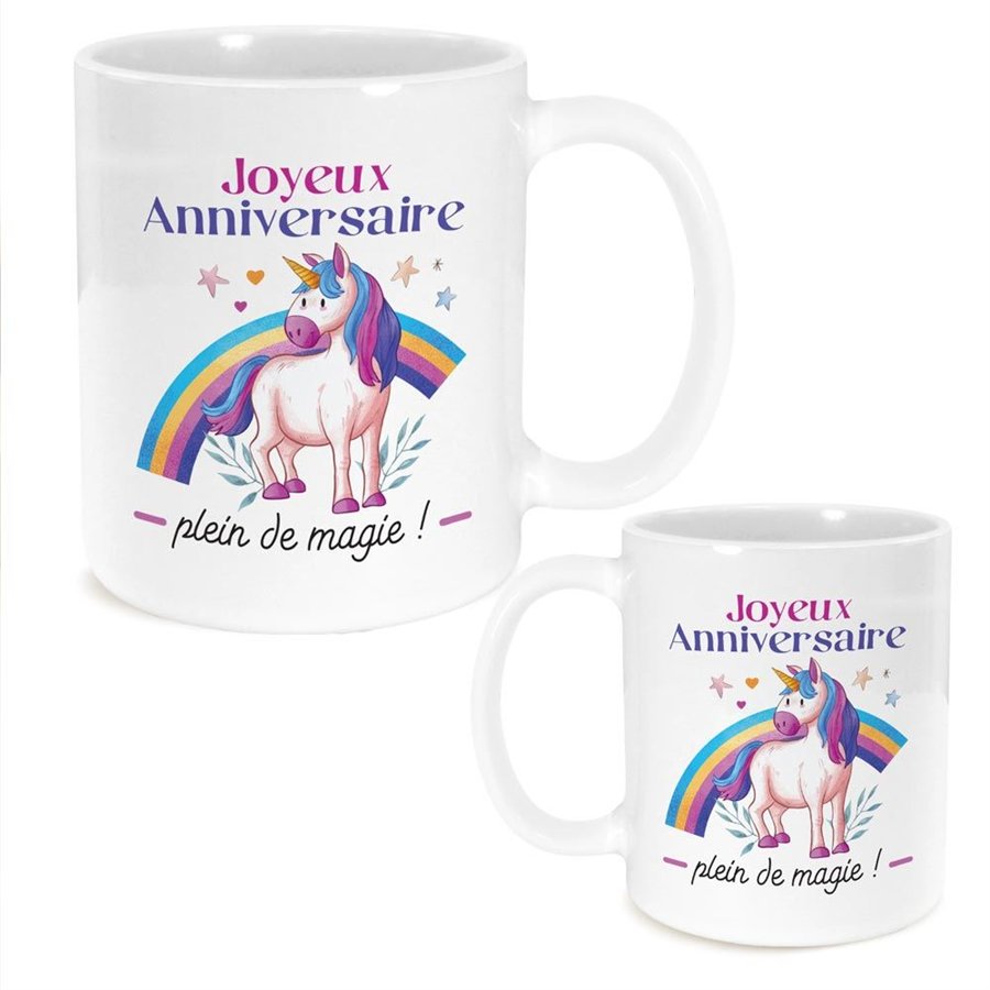 MUG LICORNE ANNIVERSAIRE