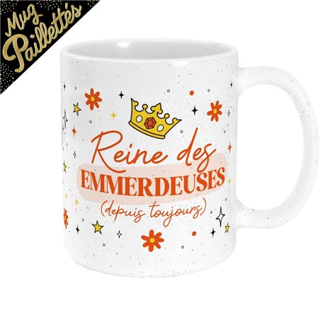 MUG A PAILLETTES EMMERDEUSE 