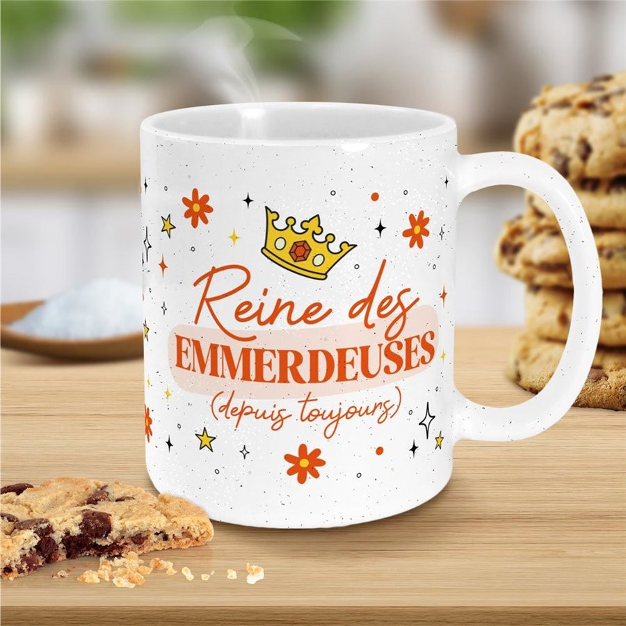 MUG A PAILLETTES EMMERDEUSE 