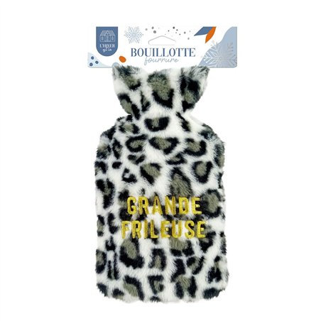 BOUILLOTTE FOURRURE BRODEE GRANDE FRILEUSE
