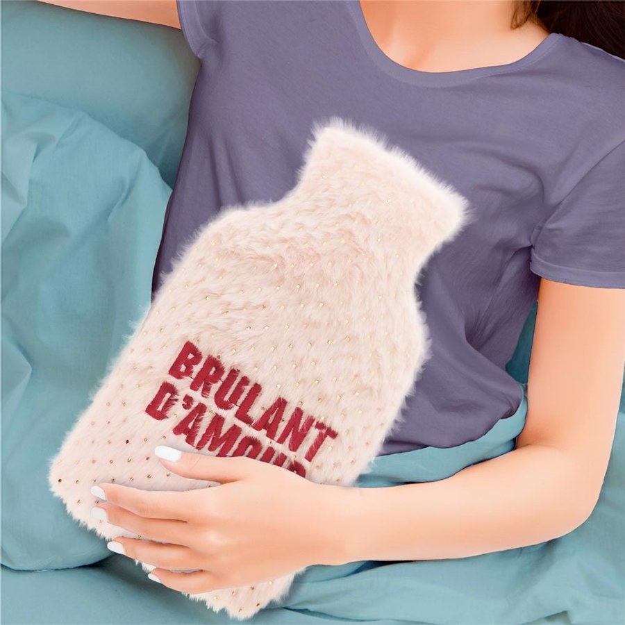 BOUILLOTTE FOURRURE DOREE BRODEE BRULANT D AMOUR
