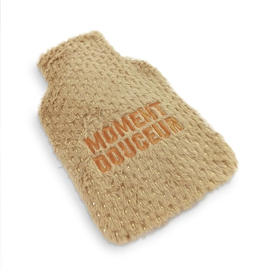 BOUILLOTTE FOURRURE DOREE BRODEE MOMENT DOUCEUR