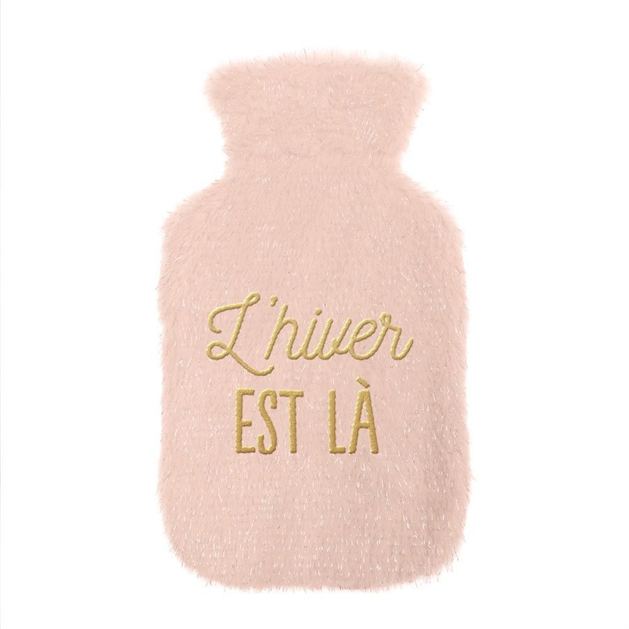 BOUILLOTTE PAILLETTES L HIVER EST LA 