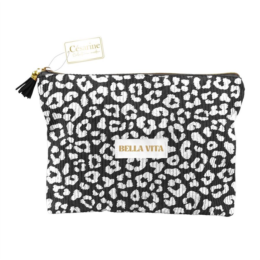 POCHETTE VELOURS COTELE MOTIFS BELLA VITA