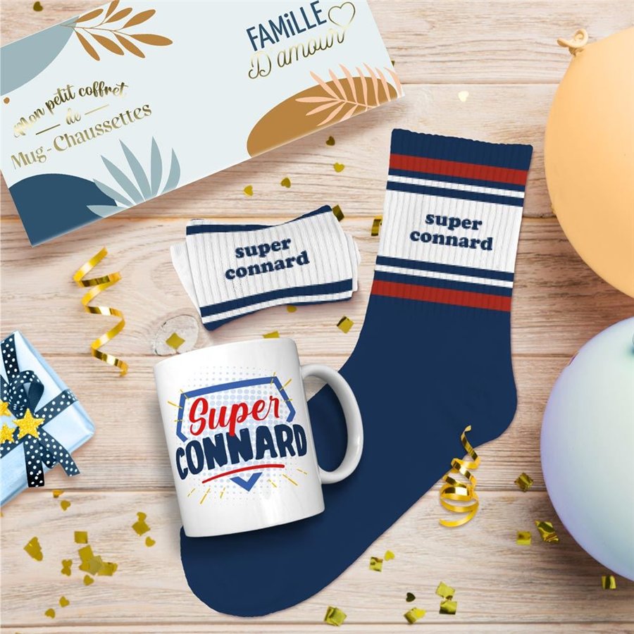 COFFRET MUG CHAUSSETTES SUPER CONNARD