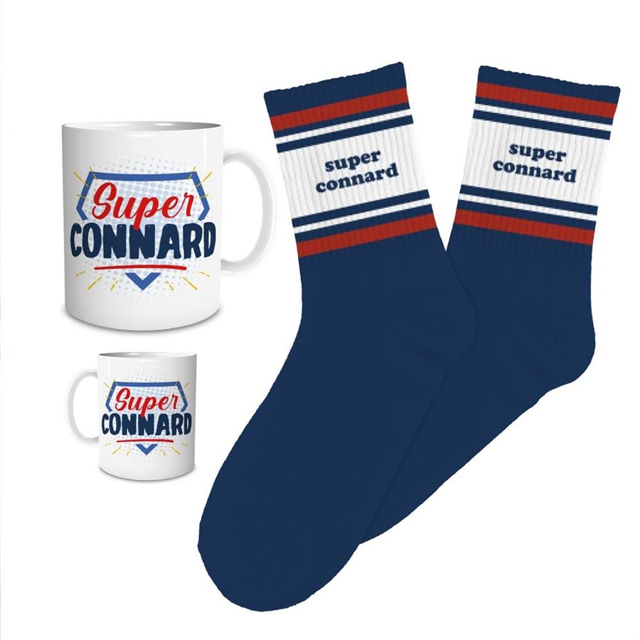 COFFRET MUG CHAUSSETTES SUPER CONNARD