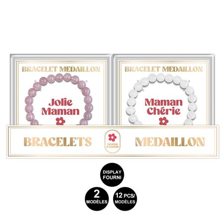 BRACELET MEDAILLON MAMAN 2MOD
