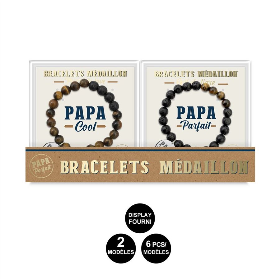 BRACELETS PAPA MEDAILLON 2MDS