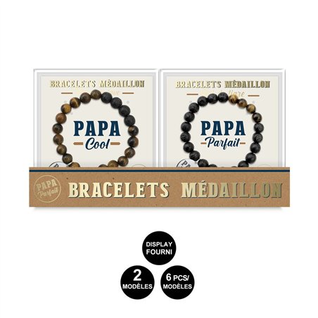 BRACELETS PAPA MEDAILLON 2MDS