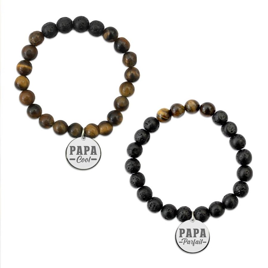 BRACELETS PAPA MEDAILLON 2MDS