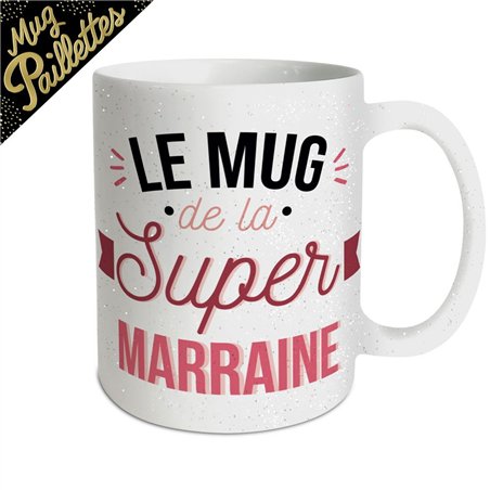 MUG A PAILLETTES MARRAINE
