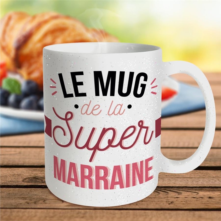 MUG A PAILLETTES MARRAINE
