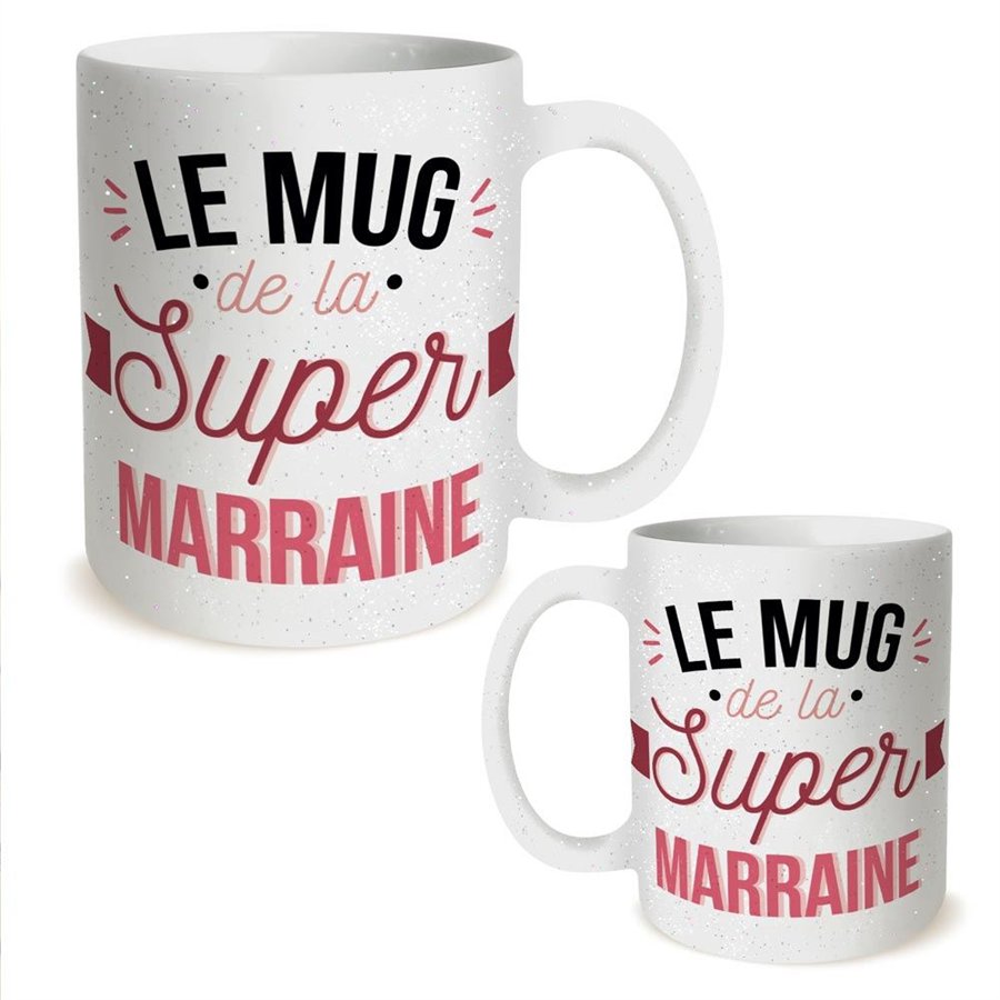 MUG A PAILLETTES MARRAINE
