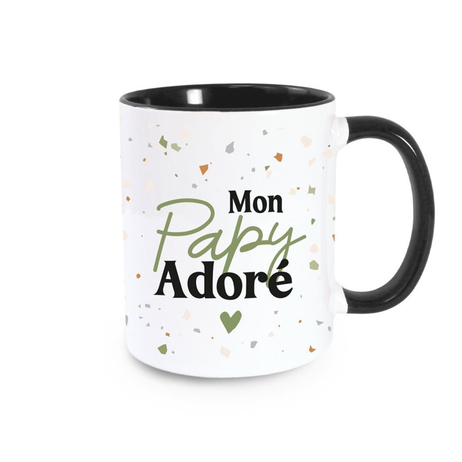 MUG NOIR PAPY ADORE