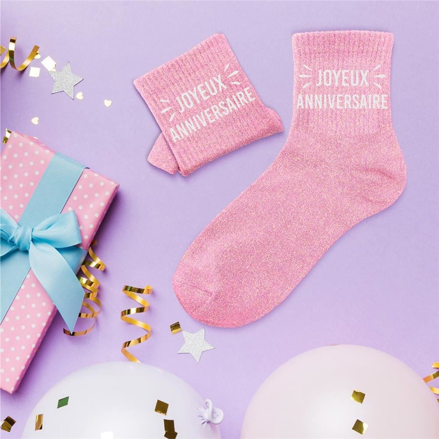 CHAUSSETTES PAILLETTES ANNIVERSAIRE 