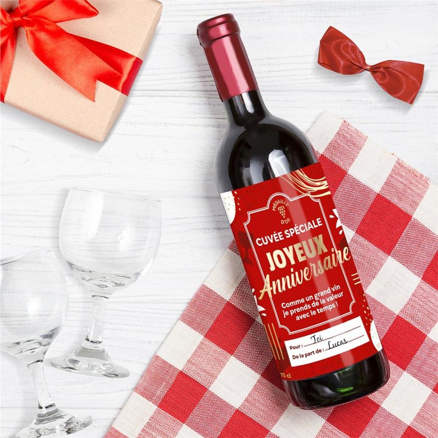 VIN ROUGE VCE HUMO ANNIVERSAIRE