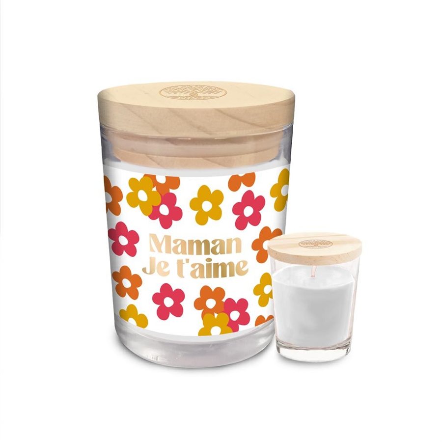 BOUGIE VERRE MAMAN JE T AIME